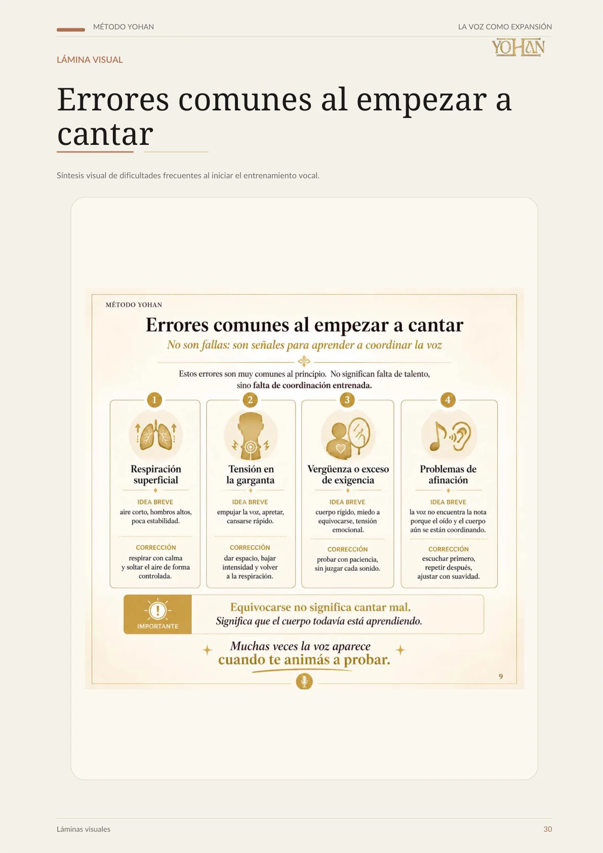 Errores comunes al empezar a cantar