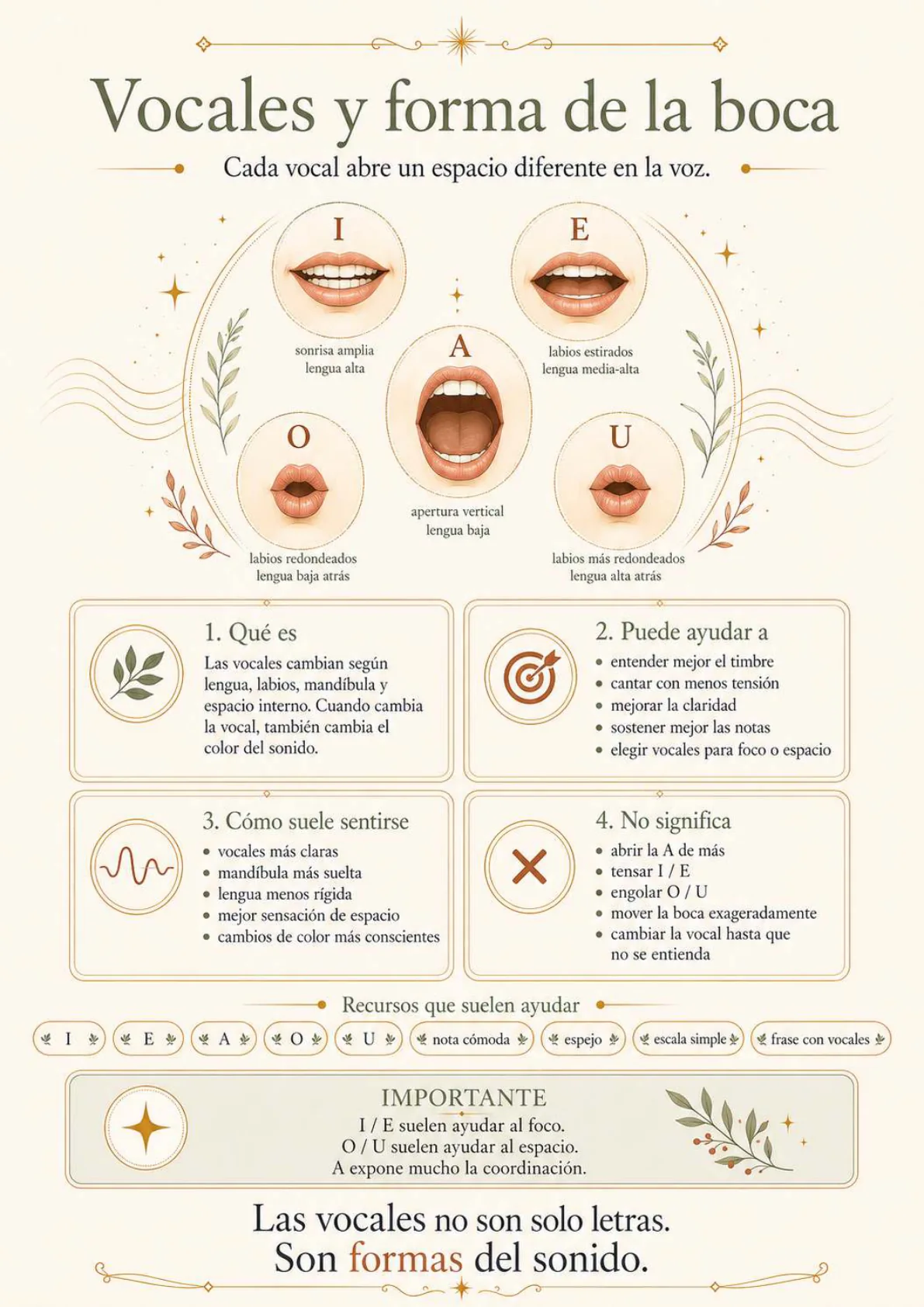 Vocales y forma de la boca
